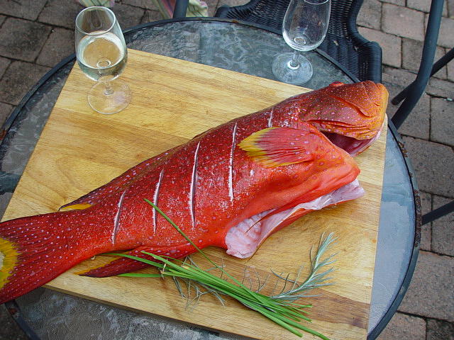 Preparing the fish