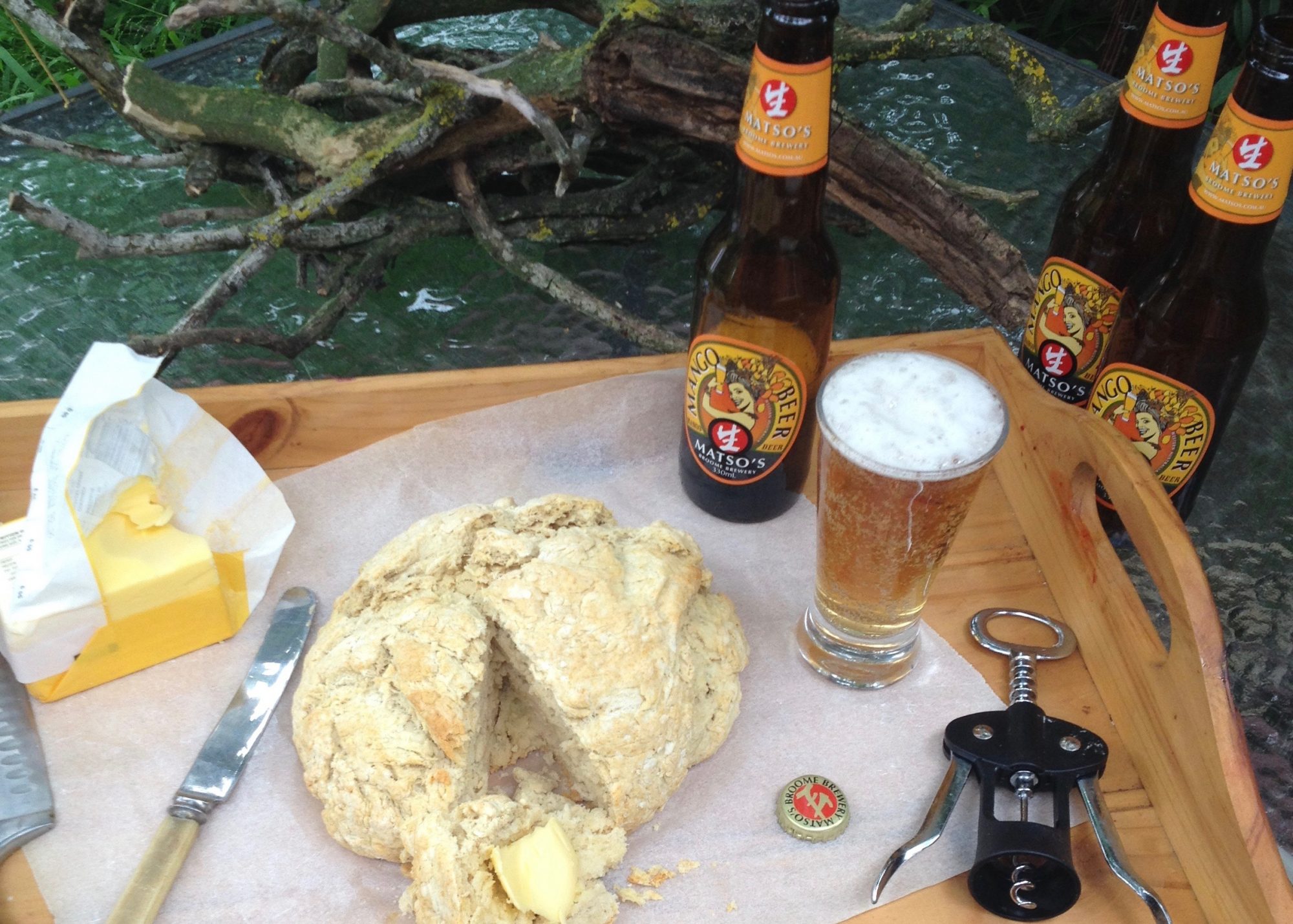 Beer Damper, tastes amazing. The beers gives the damper a lighter, fluffier texture