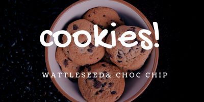 Chocolate and wattleseed cookies, simply delicious