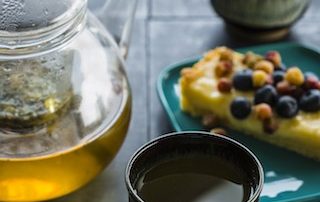 Afternoon or evening, relax with a cup of tea and muntrie slice