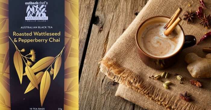 Roasted wattleseed and pepperberry chai tea, a delicious and healthy option