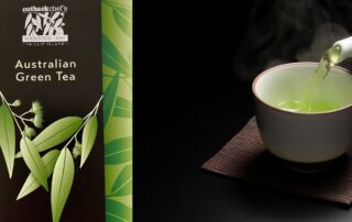 Australian grown green tea, Sencha. Now available in sustainable tea bags. Australian grown in Victoria