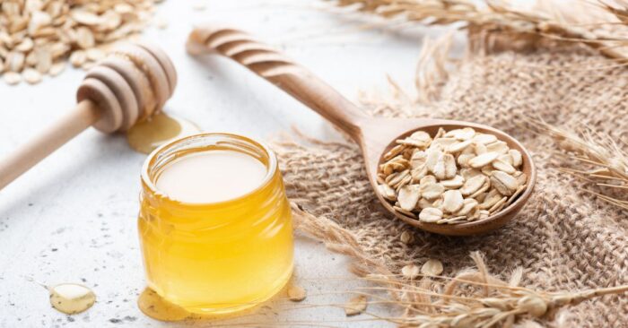 Australian rolled oats with honey, just delicious