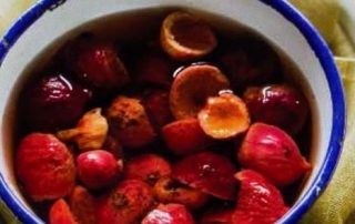 quandongs hydrated, ready for use in pies, cakes