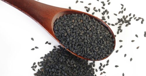 Black sesame seeds, taste fantastic on top of so many dishes