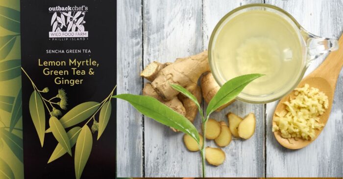 Lemon myrtle combines with Australian grown green tea and ginger
