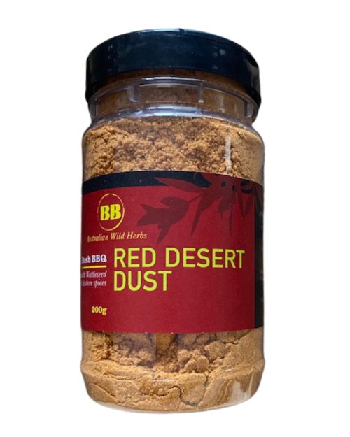 Red Desert Dust, spicy with aromatic herbs fused with Australian wattleseed