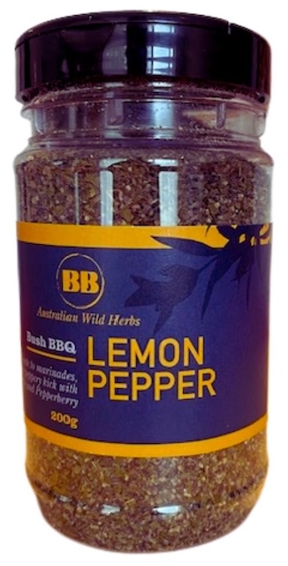 Bush BBQ Lemon Pepper, a combo of Lemon Myrtle and native pepper