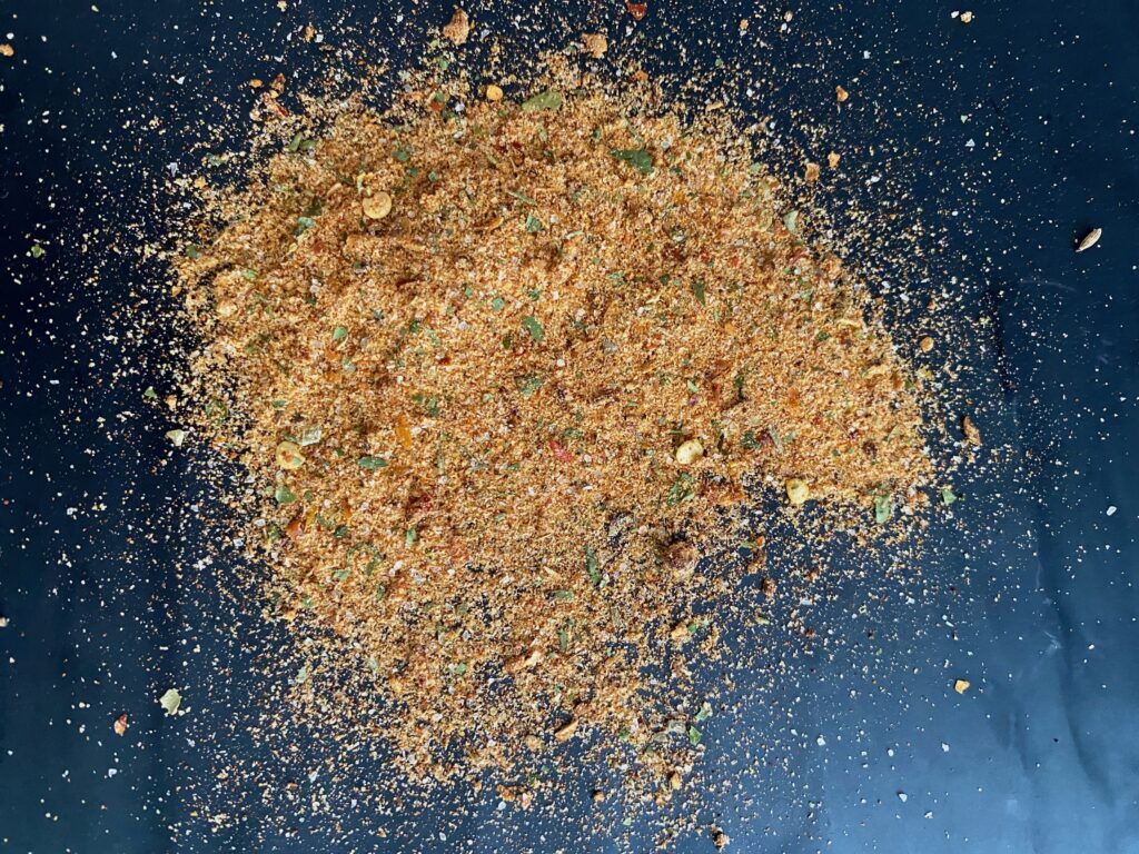 Bush BBQ Bullseye Rub, a really tasty and spicy mix for protein and vegetables alike