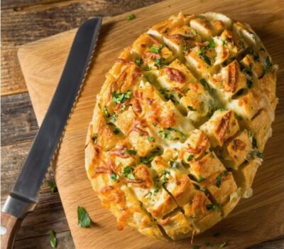 This cheesy garlic damper is a great option to serve with any meal