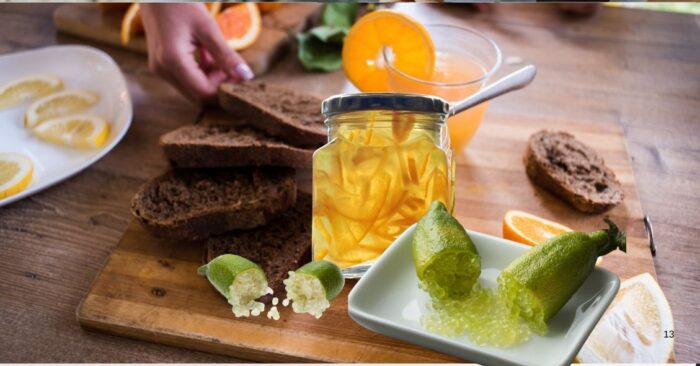 finger Lime/orange syrup. The best thing for pancakes, top of cheesecake or panna cotta