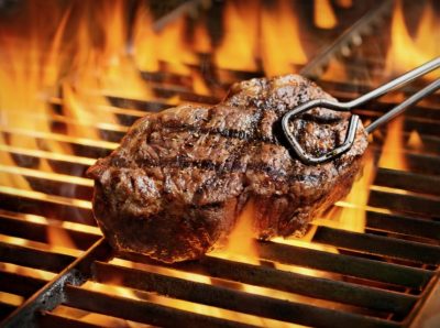 A steak sizzling on the BBQ is just perfect