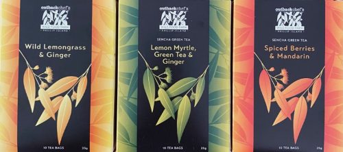 A trio of artisan produced herbal teas