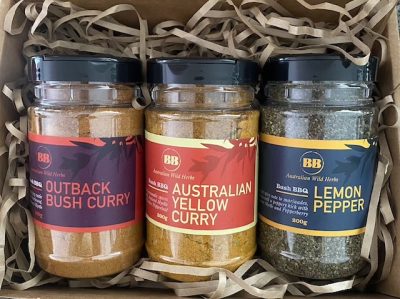 A spicy trio with the ever-popular curries and Bush BBQ Lemon Pepper