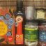 Bushfood collection hamper with a Bushtucker book, desert lime olive oil, mixes spices and more