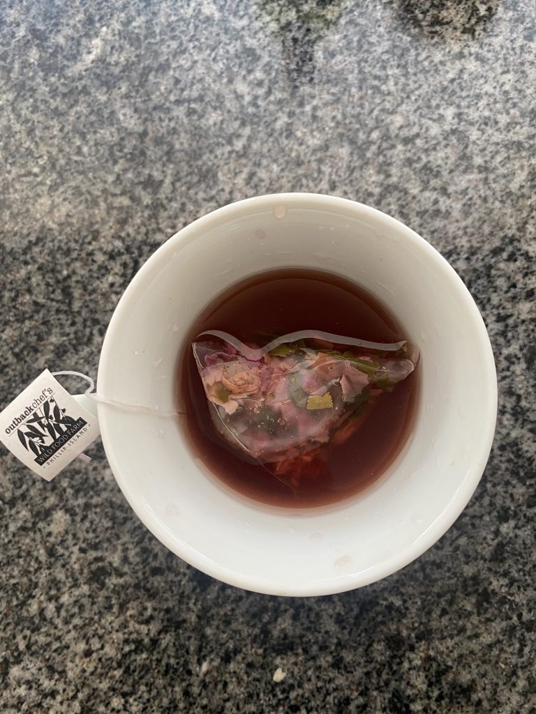 Use Strawberry gum Rose and Raspberry tea bags as a flavour pouch for your Rocky Road marshmallow