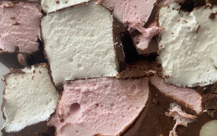 Rocky Road a delicious sweet treat from the past. Try this recipe making your own marshmallow