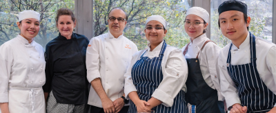Culinary students at william Angliss with Jude Mayall